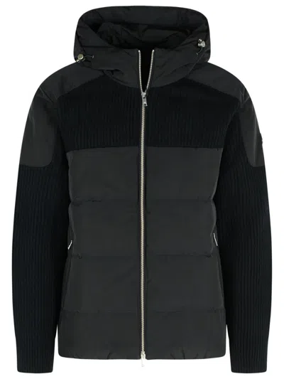 MOOSE KNUCKLES MOOSE KNUCKLES BLACK WOOL JACKET