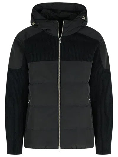 MOOSE KNUCKLES BLACK WOOL JACKET