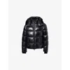 Moose Knuckles Blk W/blk Sh Kings Hooded Shell-down Jacket In Black