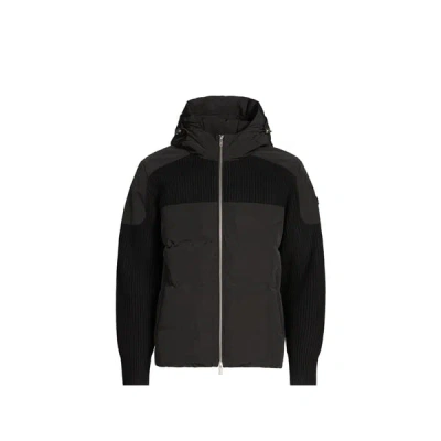 Moose Knuckles Blouson Droit En Laine In Black