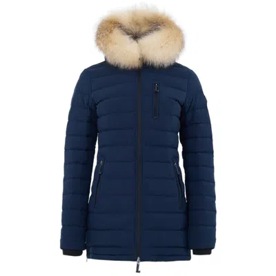 Moose Knuckles Blue Cotton Coat