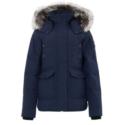 Moose Knuckles Blue Cotton Parka