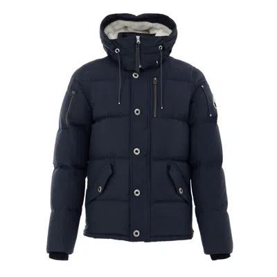Moose Knuckles Blue Nylon Coat