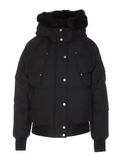 Moose Knuckles Bomber Cloud Jacket In Black