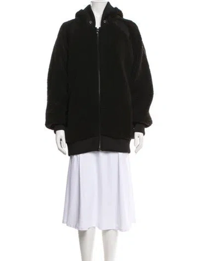 Pre-owned Moose Knuckles Bomber Jacket In Black