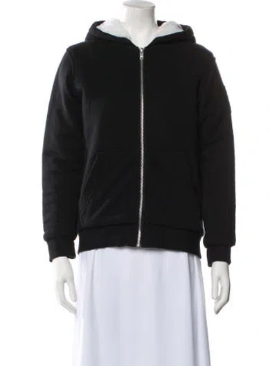 Pre-owned Moose Knuckles Bomber Jacket In Black