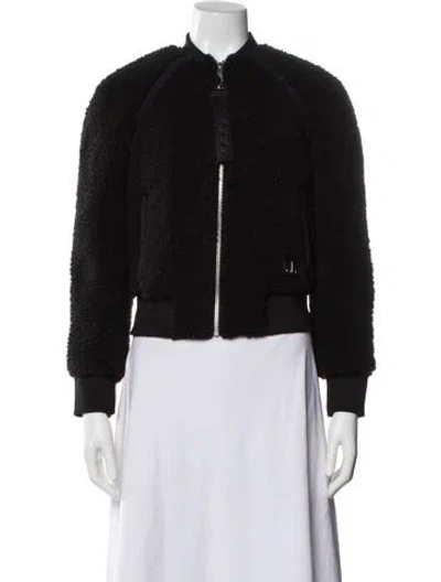 Pre-owned Moose Knuckles Bomber Jacket In Black