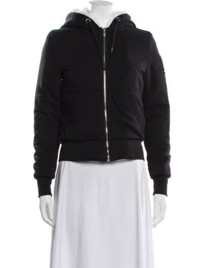 Pre-owned Moose Knuckles Bomber Jacket In Black