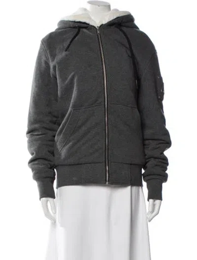 Pre-owned Moose Knuckles Bomber Jacket In Gray