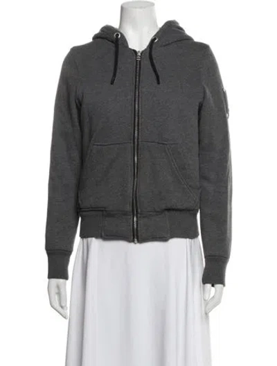 Pre-owned Moose Knuckles Bomber Jacket In Grey