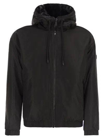 Moose Knuckles Borden Bunny - Reversible Jacket With Hood In Black
