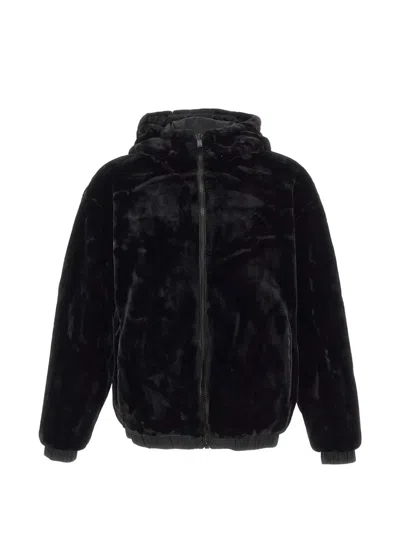 Moose Knuckles Borden Mono Bunny Faux-fur Jacket In Multi