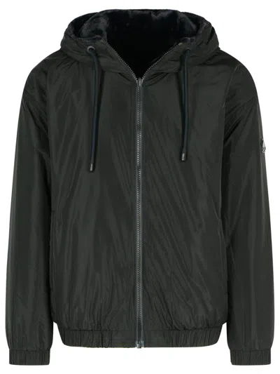 MOOSE KNUCKLES MOOSE KNUCKLES 'BORDER BUNNY' REVERSIBLE BLACK POLYESTER SWEATSHIRT