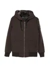 Moose Knuckles 클래식 버니 후드 지퍼 재킷 In Brown