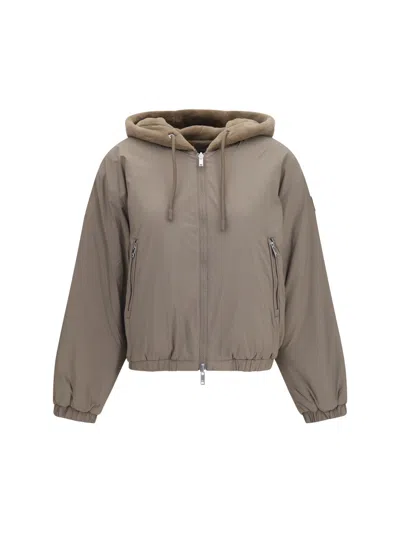 Moose Knuckles Brown Hood Reversible Sweatshirt
