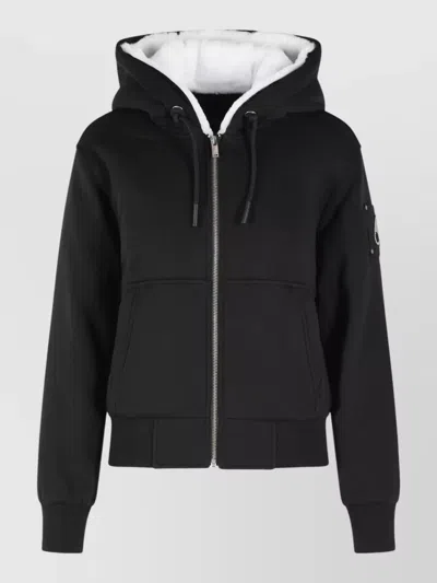 Moose Knuckles Bunny Cotton Blend Hooded Sweatshirt In Black