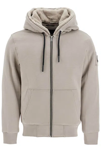Moose Knuckles Bunny Jacket With Eco-fur Insert In Beige