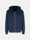 Moose Knuckles 'bunny' Navy Cotton Blend Sweatshirt In Blue