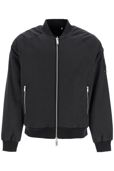 Moose Knuckles Reversible Bunny Bomber Jacket In Black