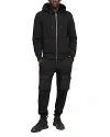 Moose Knuckles Bunny Slim Fit Zip Front Hoodie In Black