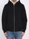 Moose Knuckles Cotton Blend Hoodie With Contrasting Lining In Black