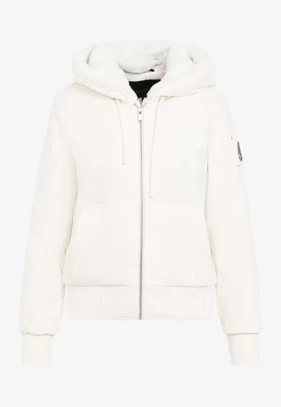 Moose Knuckles Bunny Zip-up Jacket In White