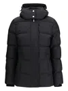 Moose Knuckles Quilted Padded Hooded Jacket With Zippered Pockets In Black