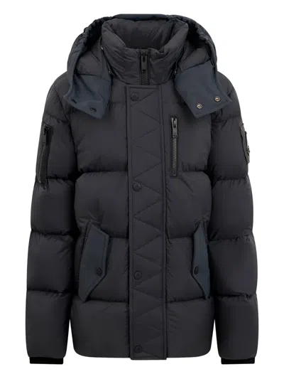 Moose Knuckles Button Padded Jacket In Gray