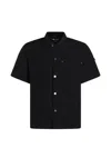 Moose Knuckles Buttoned Pocket Shirt In Black