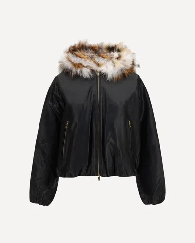 Moose Knuckles Cardin Jacket With Fur Collar In Black