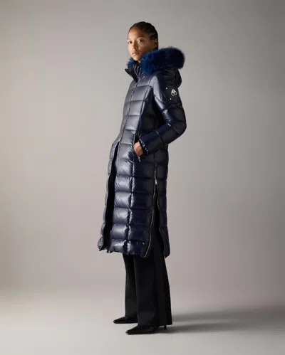 Moose Knuckles Celestia Long Down Parka In Navy