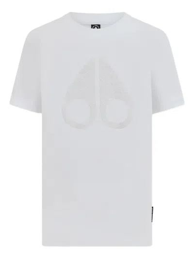 Moose Knuckles Chamblee Leaf Logo-graphic T-shirt In White