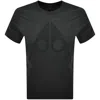 Moose Knuckles Short Sleeve Chamblee Leaf T Shirt Black In Black
