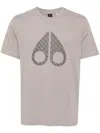 Moose Knuckles Cotton Repeat Logo T-shirt In Grey