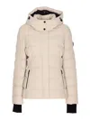 Moose Knuckles Hooded Padded Quilted Jacket With Removable Fur In White
