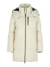 Moose Knuckles Chelia 3q Ivory Polyamide Blend Down Jacket In White