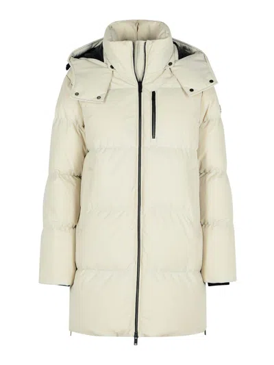 MOOSE KNUCKLES CHELIA 3Q IVORY POLYAMIDE BLEND DOWN JACKET