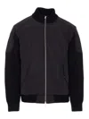 Moose Knuckles Black Magnus Knit Down Jacket In Black