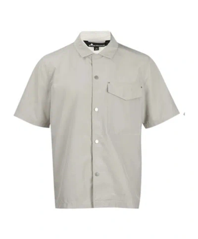 Moose Knuckles Charlesbourg Short-sleeve Shirt In Gray