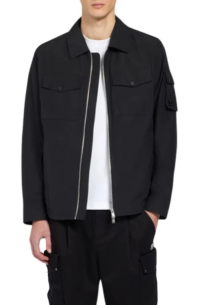 Moose Knuckles Charlesbourg Logo-plaque Jacket In Black