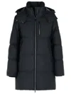 Moose Knuckles Faux Fur-trim Hooded Jacket In Blue