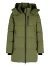 Moose Knuckles Chelia 3q Drawstring-hood Parka In Green