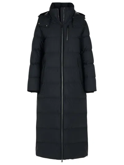Moose Knuckles 'chelia' Black Polyamide Blend Parka In Blue
