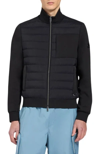 Moose Knuckles Clarke Air Down Hybrid Jacket In Black
