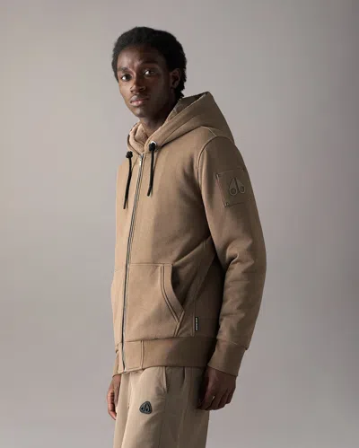 Moose Knuckles Classic Bunny 3 Mens Fleece Hoodie In Gold