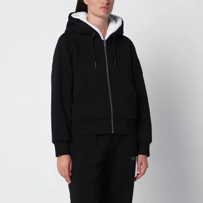 Moose Knuckles Classic Bunny Black / White Cotton Sweatshirt