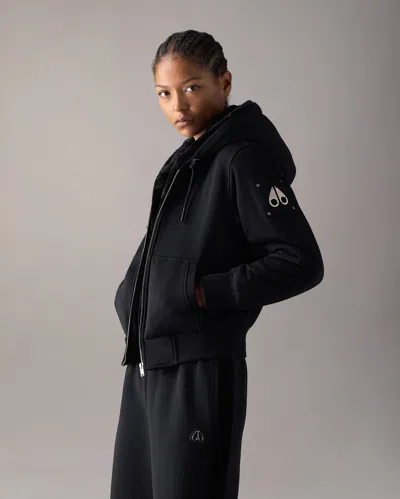Moose Knuckles Classic Bunny Hoodie In Black