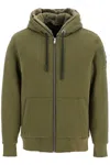 Moose Knuckles Classic Bunny Hybrid Sweatshirt In Moss W/moss (green)