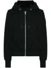 Moose Knuckles Logo-patch Faux-fur Hoodie In Black