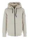 Moose Knuckles Regular Fit Drawstring Hoodie With Zip Closure In Neutral